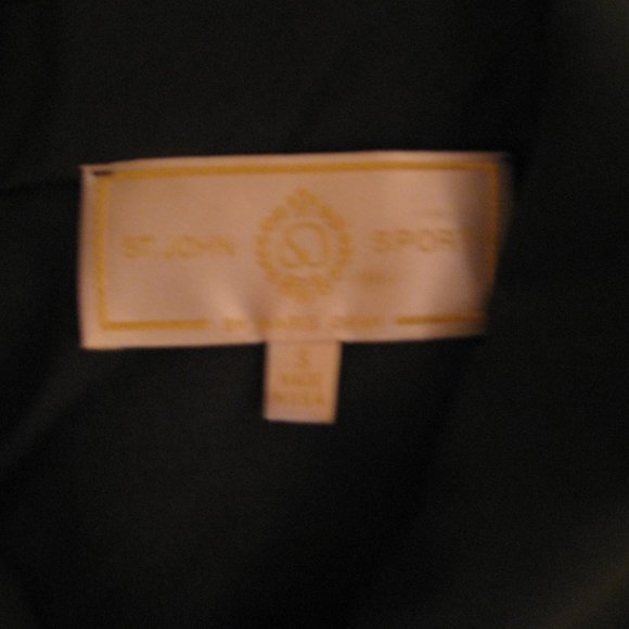 St John by Marie Gray Sport Moss Green Gold Bling Jacket Small Made in USA - Picture 6 of 6